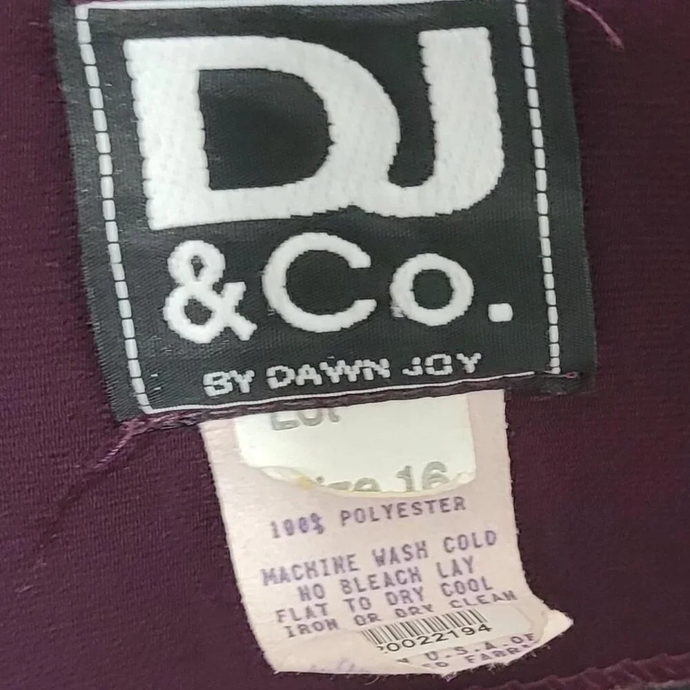 DJ & Co. Purple Polyester Zip Up Jacket | Size 16 - Picture 2 of 4